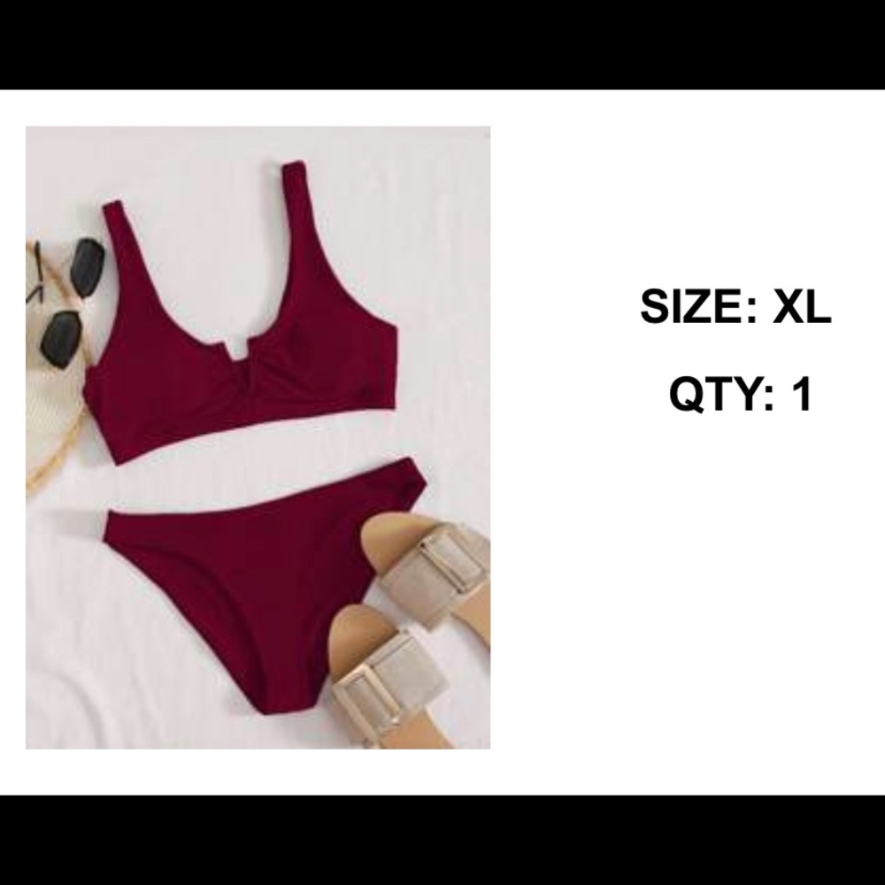 XL MAROON SHEIN BIKINI - NWT